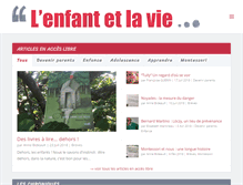 Tablet Screenshot of lenfantetlavie.fr